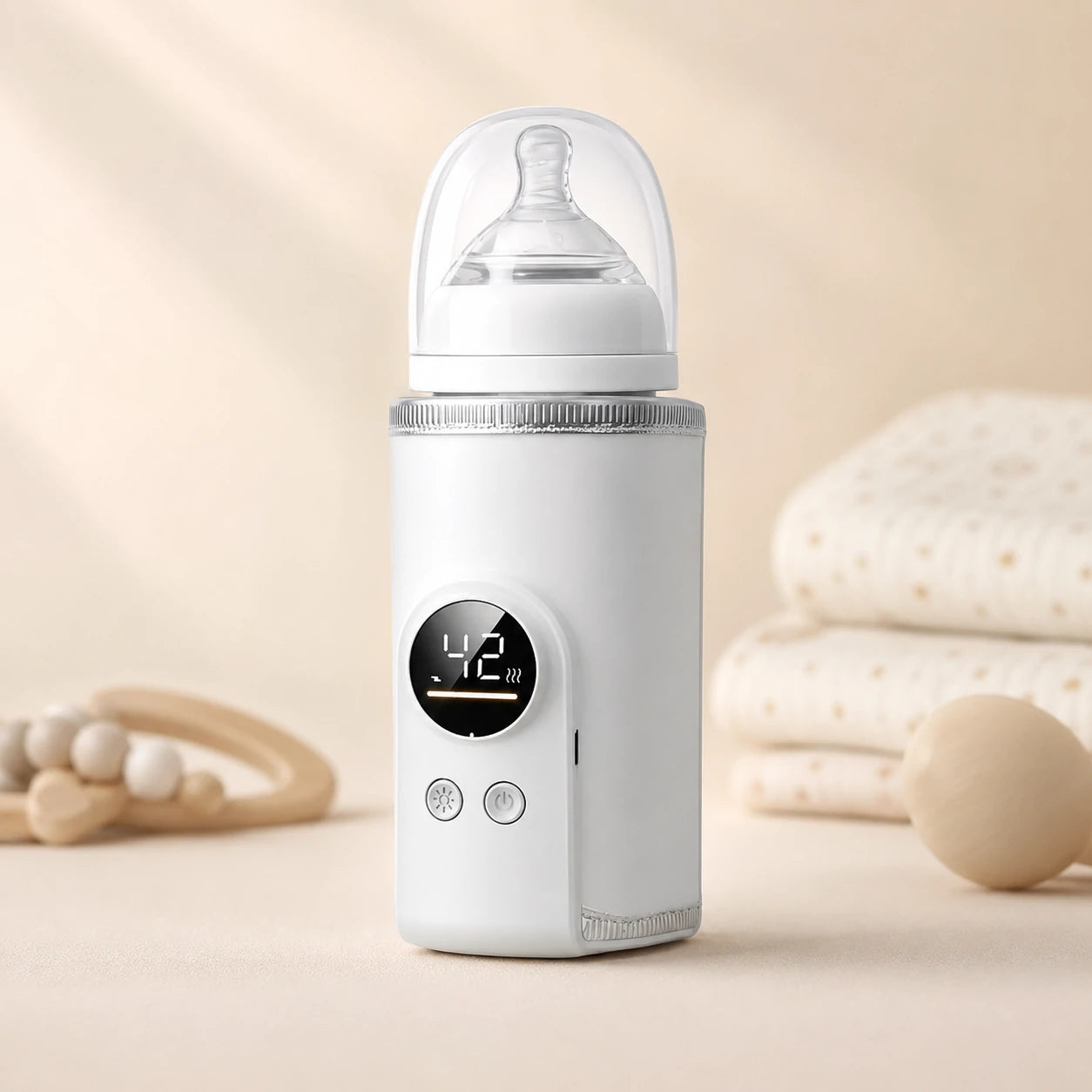 Portable Baby Bottle Warmer - Rechargeable Travel & Night Feeding Warmer