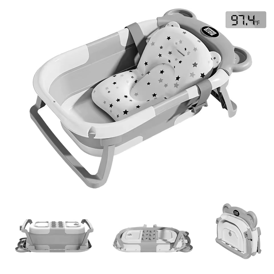 Foldable Baby Bath Tub With Thermometer