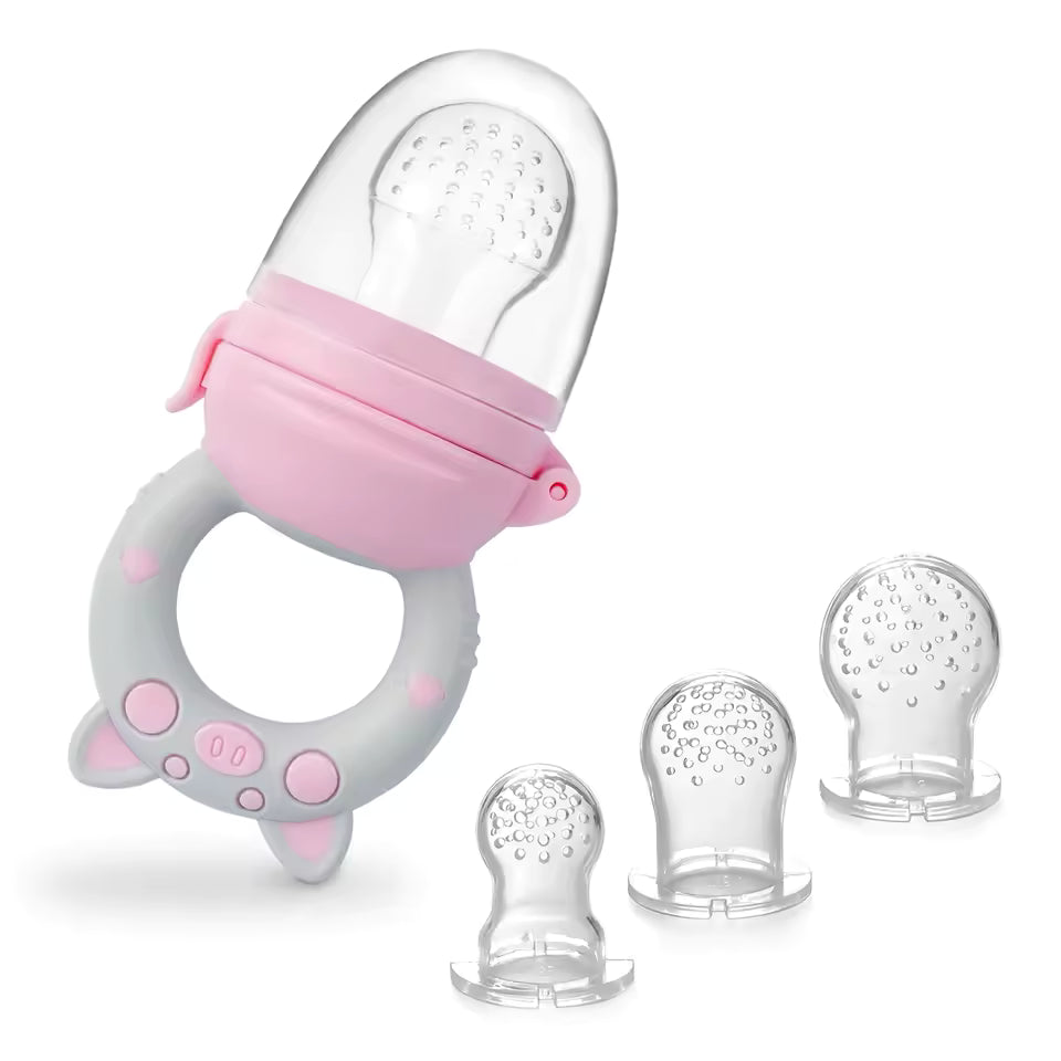 Silicone Baby Food Feeder And Teether Set