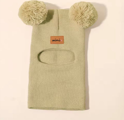 Cute Bear Pom Pom Baby Winter Hat