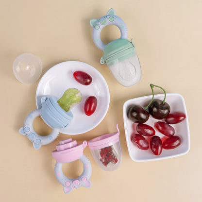 Silicone Baby Food Feeder And Teether Set