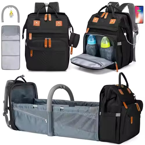 Multifunctional Bed Diaper Backpack