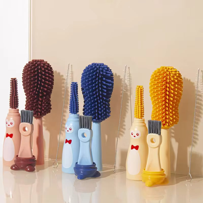 Baby bottle cleaning brush set